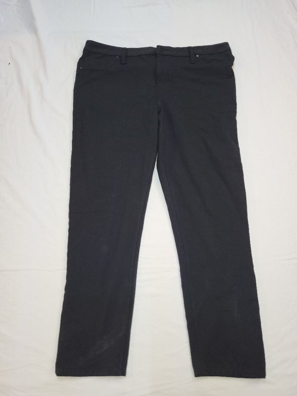 Calvin Klein Jeans Black Straight Leg Pants Size 16 Classic Workwear
